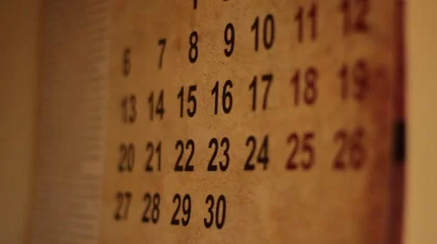 Thumbing through the calender 2017th Stock Footage 68991522