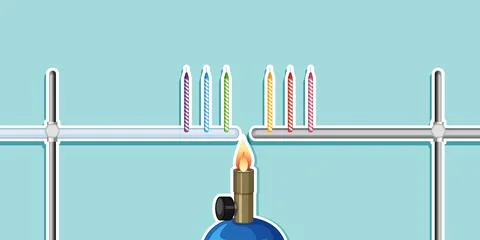 Thumbnail design with chemistry objects 스톡 일러스트