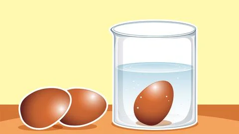Thumbnail design with egg vinegar experiment Stock Illustration