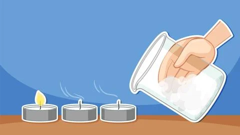 Thumbnail design with science experiment objects Stock Illustration