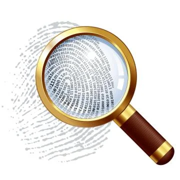 Thumbprint examination Stock-Illustration