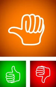 Thumbs up and down Stock-Illustration