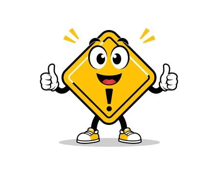 Thumbs Up and Exclamation Mark Isolated on White Background Stock Illustration