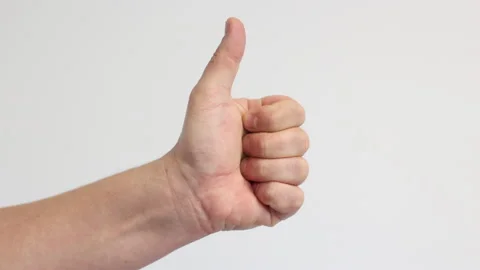 Thumbs up like and ok gesture, expressing success, satisfaction, agreement Stock Footage 165508210