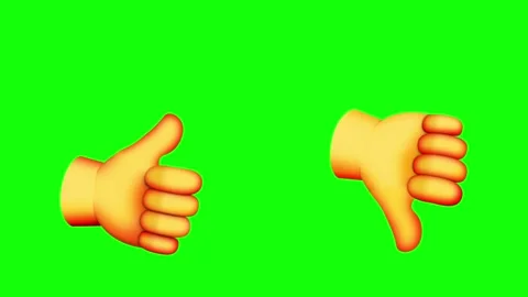 Thumbs Up And Thumbs Down Emoji Animation Stock Footage 323969691