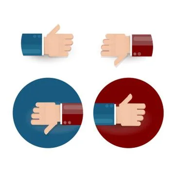 Thumbs Up and Thumbs Down Stock-Illustration
