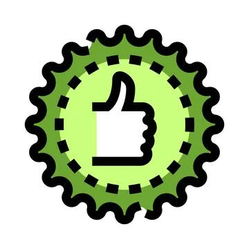 Thumbs up approval concept graphic icon Stock Illustration