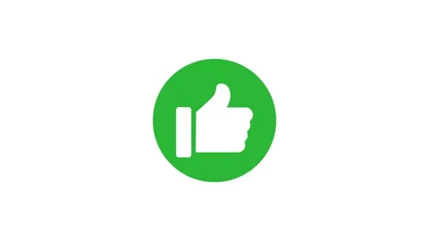 Thumbs up like approval positive circle animation Stock Footage 330539058