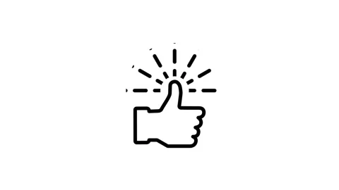 Thumbs Up Approval Like Positive Feedback Icon Stock Footage 335575192