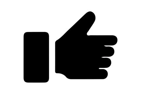 Thumbs up black icon symbol web vector image Ilustração Stock