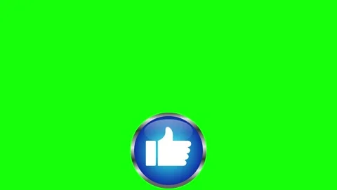 Thumbs up like button animation on green screen Video stock 316748099