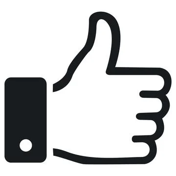 Thumbs up like button icon for feedback Stock Illustration