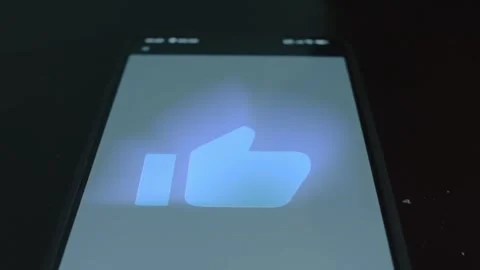 Thumbs up, Like button presentation Stock Footage 309457661