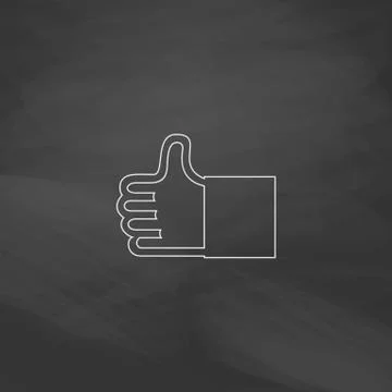Thumbs up computer symbol Illustrazione stock
