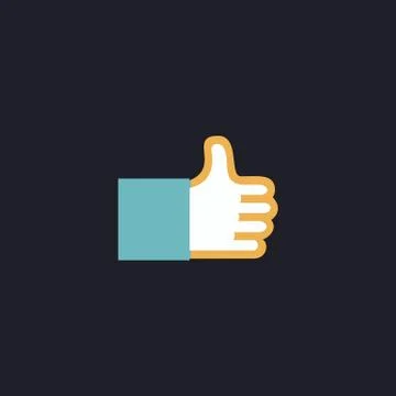 Thumbs up computer symbol Stock Illustration