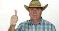 Thumbs Up Countryman Gesticulation Farmer Satisfaction Cowboy Hat Portrait 4k or 4k+ Resolution