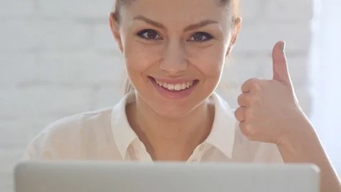 Thumbs Up by Designer Woman Stock Footage