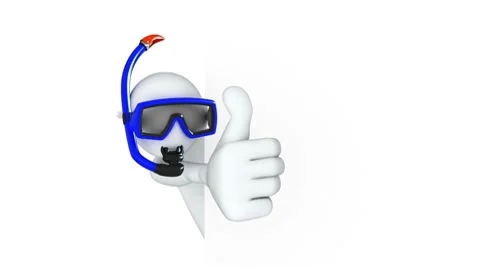 Thumbs Up! Diver Stock Footage 8536242
