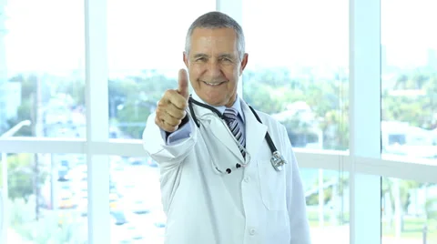 Thumbs up doctor Stock Footage 33577646