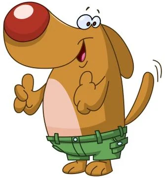 Thumbs up dog Stock Illustration