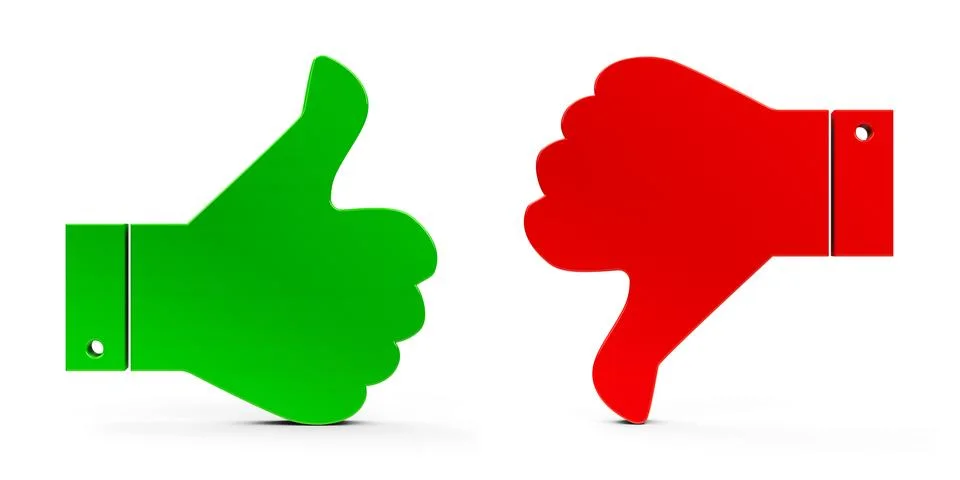 Thumbs up &amp; down #2 Stock Illustration