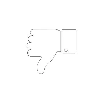 Thumbs down dislike. flat vector icon Illustrazione stock