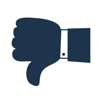 Thumbs down dislike, hate or thumbs down dislike for social networks, Stock Illustration