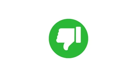 Thumbs down dislike negative rating cirlce animation Stock Footage 330539055