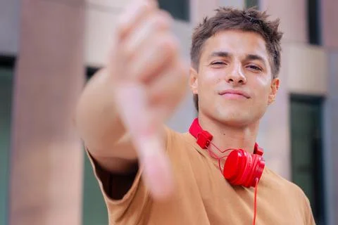 Thumbs down Hand Gesture Showing Approval Stock Photos