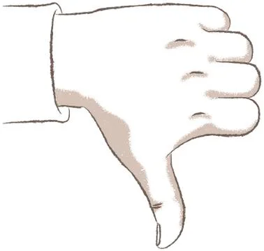 Thumbs Down, I Dont Like Stock Illustration