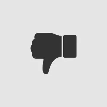 Thumbs down icon flat Stock Illustration