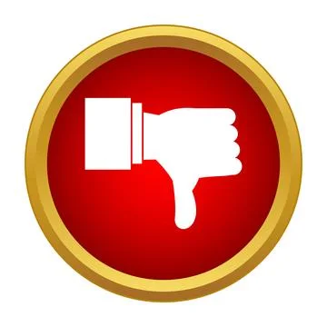 Thumbs down icon symbolizing dislike and disapproval Stock Illustration