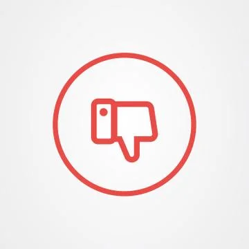 Thumbs down icon vector design, unlike symbol. Stock Illustration