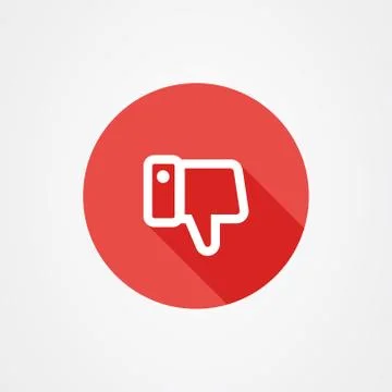 Thumbs down icon vector design, unlike symbol. Illustrazione stock