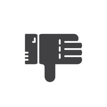 Thumbs down icon vector, filled flat sign, solid pictogram Stock Illustration