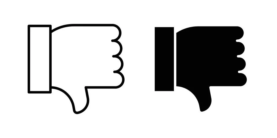 Thumbs down icon vector symbol graphics Stock Illustration