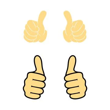 Thumbs up down Stock Illustration