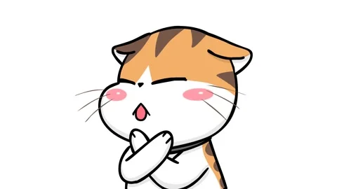 Thumbs Down Kitten Animation - White Background Stock Footage 282772439