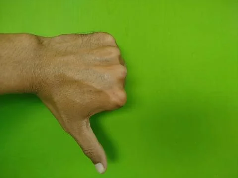Thumbs down 스톡 사진