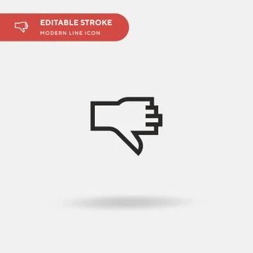 Thumbs Down Simple vector icon. Illustration symbol design template for web m 스톡 일러스트