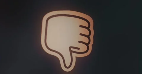 Thumbs down symbol, sign of disapproval and rejection Stock Footage 313867339