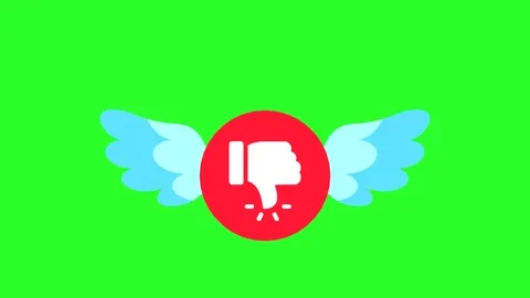 Thumbs Down Symbol with Wings Representing Negative Review or Disapproval Stock Footage 320084034