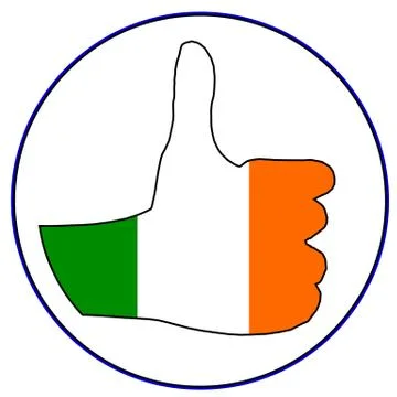 Thumbs Up Eire Illustrazione stock