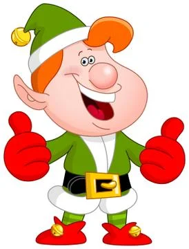 Thumbs up elf Stock Illustration