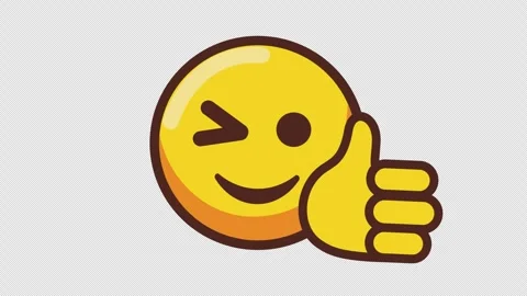 Thumbs up Emoji Animation 4K Loop Transparant Stock Footage 318273613