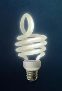 Thumbs up energy saving Lightbulb Illustrazione stock