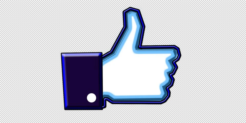 Thumbs up facebook transparent Stock Illustration