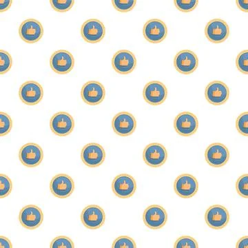 Thumbs up like feedback approval seamless pattern イラスト素材