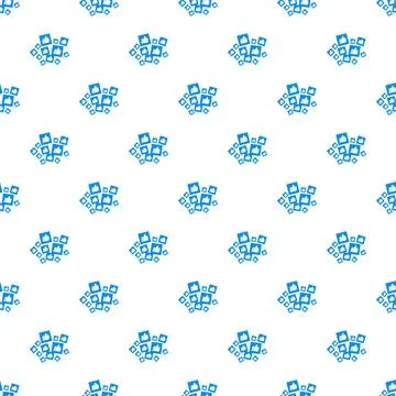 Thumbs up like feedback social media pattern seamless Stock Illustration
