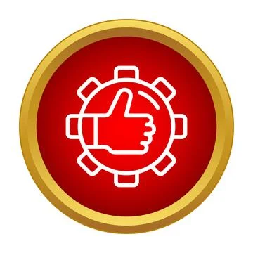 Thumbs up gear icon representing efficiency and performance イラスト素材